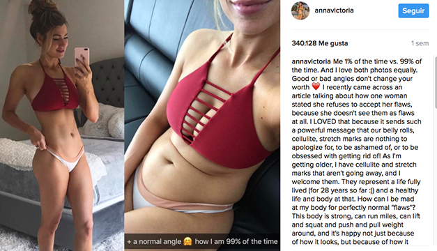 Experta en fitness demuestra lo engañoso de Instagram