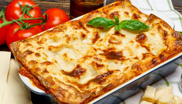 Lasagna Alfredo hecha en casa