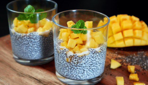 Postres suculentos y tropicales