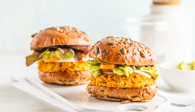 Hamburguesa sin carne pero con ingredientes exquisitos