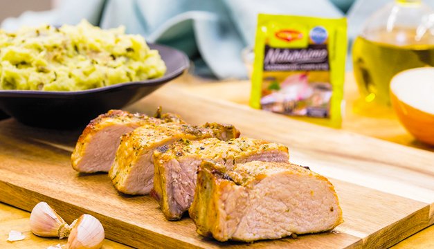 Apetitoso lomo de cerdo horneado