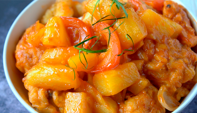 Deliciosa receta de pollo con piña que a tus pequeños les encantará