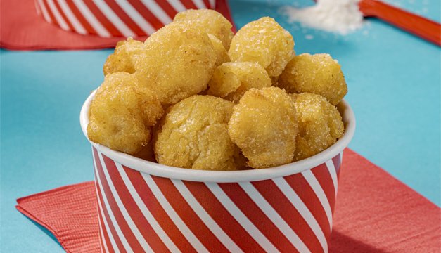 Palomitas de puré de papa y pollo