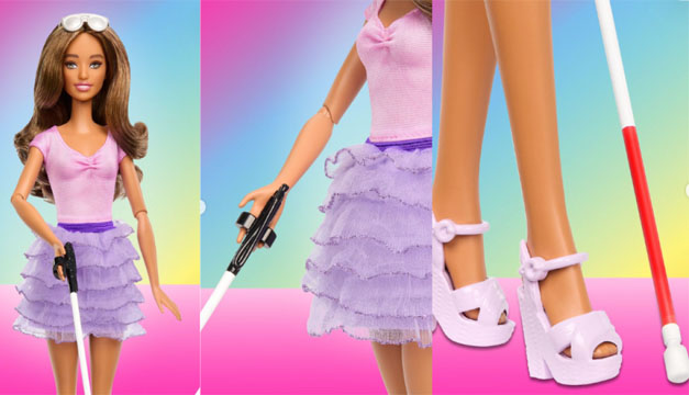 Mattel lanzó la “Barbie Ciega”: ¡Posee funciones táctiles y un bastón!