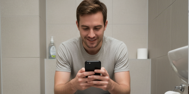 ¿Te gusta revisar tus redes sociales cuando vas al inodoro?