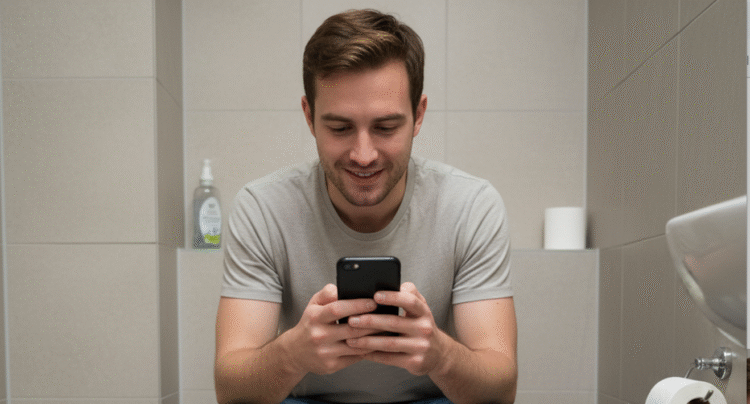 ¿Te gusta revisar tus redes sociales cuando vas al inodoro?  